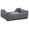 vidaXL Dog Bed Grey 85.5x70x23 cm Linen Look Fleece
