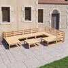 vidaXL 10 Piece Garden Lounge Set Solid Pinewood