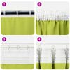 vidaXL Blackout Curtains with Rings 2 pcs Green 260 x 140 cm Polyester