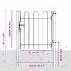 vidaXL Fence Gate Boxtel Grey 103 x 150 cm Powder-Coated Steel