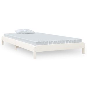 vidaXL Stack Bed without Mattress White 100x200 cm Solid Wood Pine