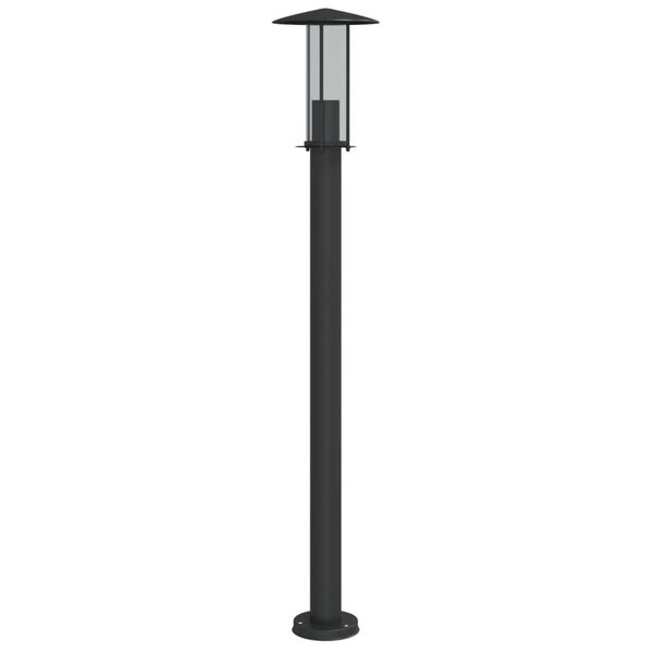 vidaXL Outdoor Floor Lamp Black 100 cm Stainless Steel