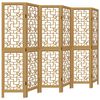 vidaXL Room Divider 6 Panels Brown Solid Wood Paulownia