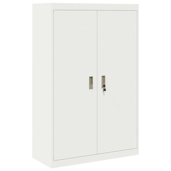 vidaXL Storage Cabinet 2 pcs White 90 x 40 x 140 cm Steel