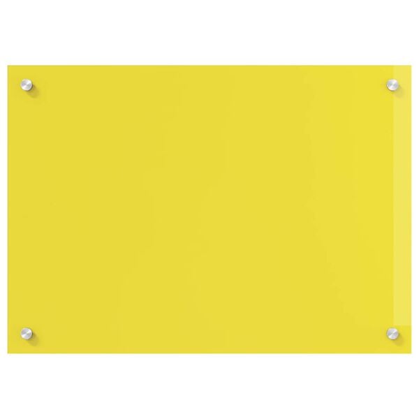vidaXL Kitchen Backsplash Yellow 70 x 50 x 0.6 cm Tempered Glass
