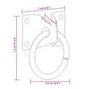 vidaXL Hitching Rings with Plates 3 pcs Silver Steel