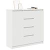 vidaXL Sideboard with Drawers White 100.5x35x98.5 cm Engineered Wood