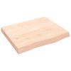 vidaXL Bathroom Countertop 60x50x(2-6) cm Untreated Solid Wood
