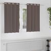 vidaXL Blackout Curtains with Rings 2 pcs Dark Brown 140 x 140 cm