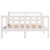 vidaXL Bed Frame without Mattress White 140x200 cm Solid Wood Pine