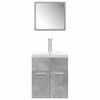 vidaXL 3 Piece Bathroom Furniture Set Concrete Grey Engineered Wood