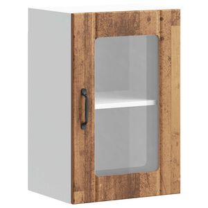vidaXL Kitchen Wall Cabinet with Glass Door "Lucca" Old Wood
