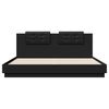 vidaXL Bed Frame with LED without Mattress Black 180x200 cm Super King