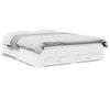 vidaXL Bed Frame with Drawers without Mattress White 150x200 cm King Size