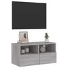 vidaXL TV Wall Cabinet Grey Sonoma 60x30x30 cm Engineered Wood