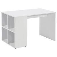 FMD Desk with Side Shelves 117x72.9x73.5 cm White