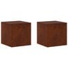vidaXL Plant Stand 2 pcs Rusty 40 x 40 x 40 cm Weathering Steel