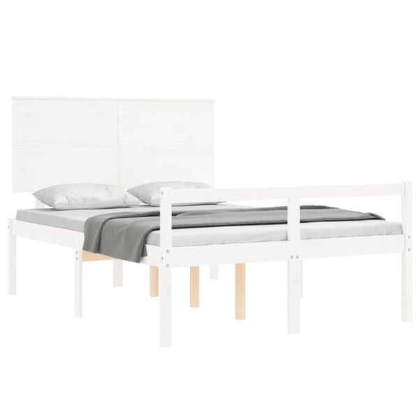 vidaXL Senior Bed without Mattress White 120x200 cm Solid Wood