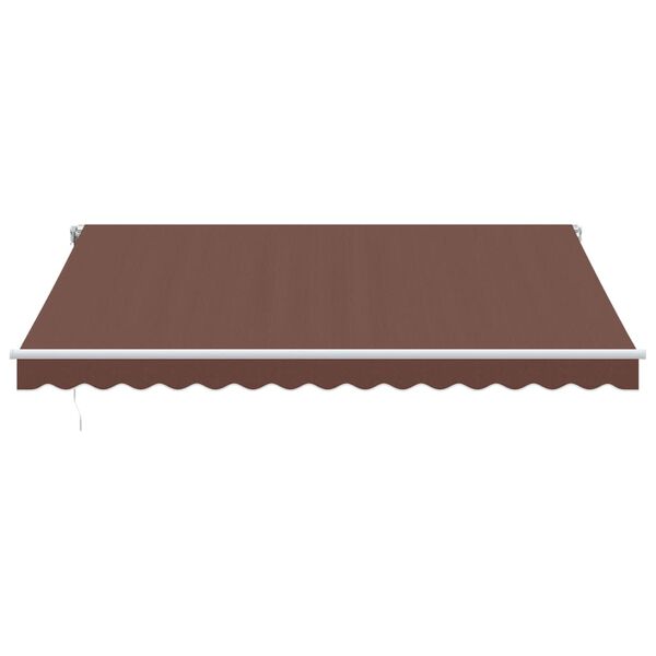 vidaXL Automatic Retractable Awning Brown 400x350 cm