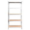 vidaXL 5-Layer Shelves 4 pcs Silver Steel&Engineered Wood