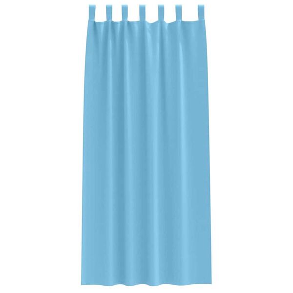 vidaXL Blackout Curtains with Rings 2 pcs Light Blue 225 x 140 cm