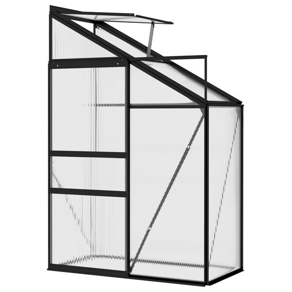 vidaXL Greenhouse Anthracite Aluminium 1.38 m&sup3;