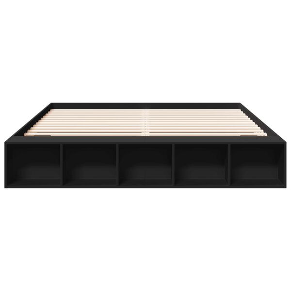 vidaXL Bed Frame without Mattress Black 180x200 cm Super King
