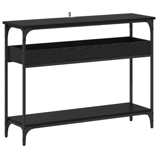 vidaXL Console Table Black oak 100 x 29 x 75 cm Engineered wood