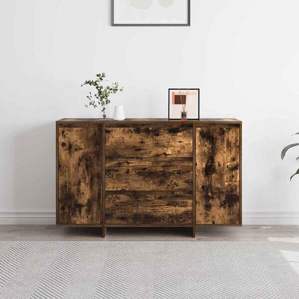 vidaXL Sideboard Smoked Oak 120 x 41 x 75 cm Engineered Wood