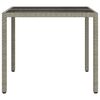 vidaXL Garden Dining Table Grey 90 x 90 x 75 cm Poly Rattan