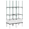 vidaXL Garden Planter with Trellis White 80x40x142,5 cm PP