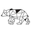 Homemania Wall Decoration Bear 55x30 cm Steel Black