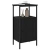 vidaXL Bedside Cabinet Black Oak 41 x 31 x 80 cm Engineered Wood