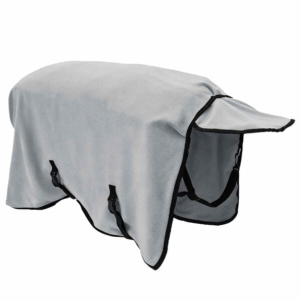vidaXL Horse Blanket Full Light Grey and Pink 75 cm Polyester