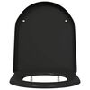 vidaXL Toilet Seat Black 46.2 x 36 x 4.3 cm Duroplast