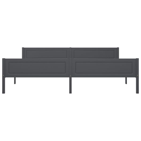 vidaXL Bed Frame without Mattress Solid Pinewood Grey 200x200 cm