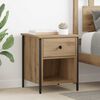 vidaXL Bedside Cabinet with Drawer 2 pcs Artisan Oak 40 x 42 x 50 cm
