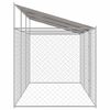 vidaXL Dog Cage with Roof Silver 600 x 200 x 256 cm Steel and PE