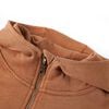 Kids' Hooded Sweatshirt with Half Zip Anthracite and Cognac 92