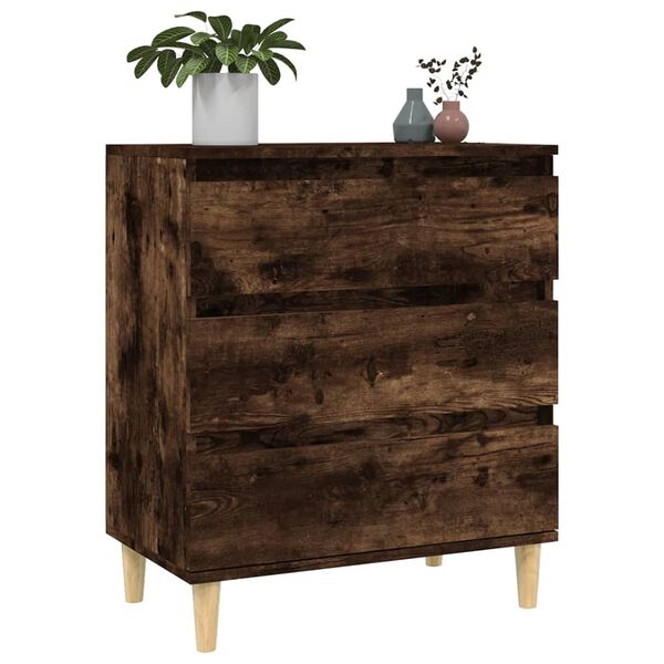 vidaXL Sideboard Smoked Oak 60x35x70 cm Engineered Wood