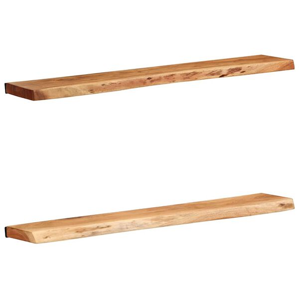 vidaXL Wall Shelves 2 pcs 100x20x3.5 cm Solid Wood Acacia