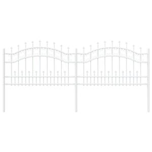 vidaXL Garden Fence KAMPEN 240 x 118 cm Mesh Powder-coated steel White