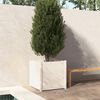 vidaXL Garden Planter White 70x70x70 cm Solid Pinewood