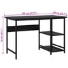 vidaXL Computer Desk Black 105x50x72 cm MDF and Metal