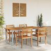 vidaXL Garden Dining Table Grey 180 x 90 x 75 cm Solid Acacia Wood