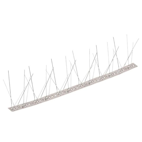 vidaXL 5-row Stainless Steel Bird & Pigeon Spikes Set of 40 20 m
