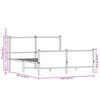 vidaXL Metal Bed Frame without Mattress Smoked Oak 150x200 cm King Size