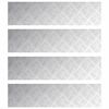 vidaXL Stair Tread 4 pcs 100 x 25 cm Silver Aluminium Rectangular