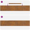 vidaXL Lawn Edging 4 pcs Rusty 450 x 0.05 x 15 cm Weathering Steel