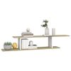 vidaXL Wall-Mounted TV Shelf White & Sonoma Oak 125x18x23 cm Engineered Wood